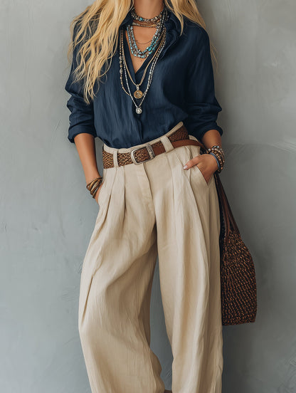 Aitana - Look elegante con cinturón y pantalón sastre
