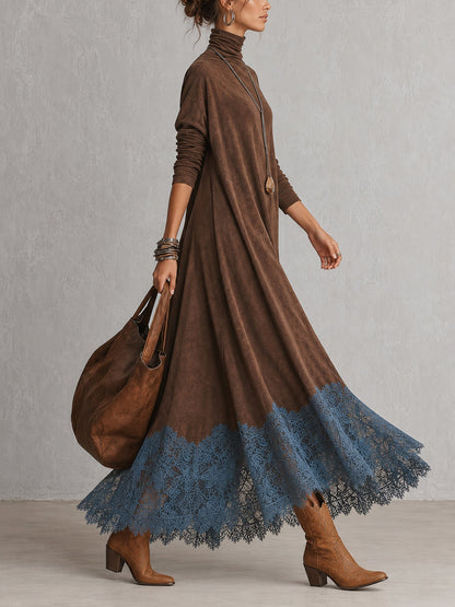 Evangeline - Vestido Maxi Vintage con Encaje