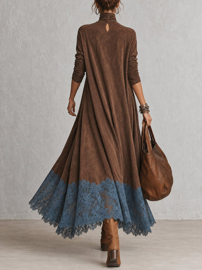 Evangeline - Vestido Maxi Vintage con Encaje