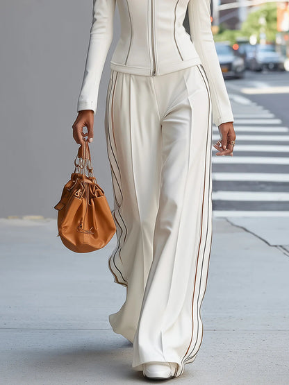 Valentina - Look elegante con pantalón amplio y cremallera