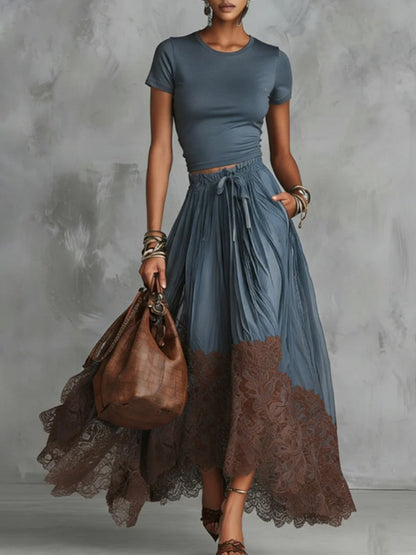 Valeria - Look maxi elegante con falda de tul