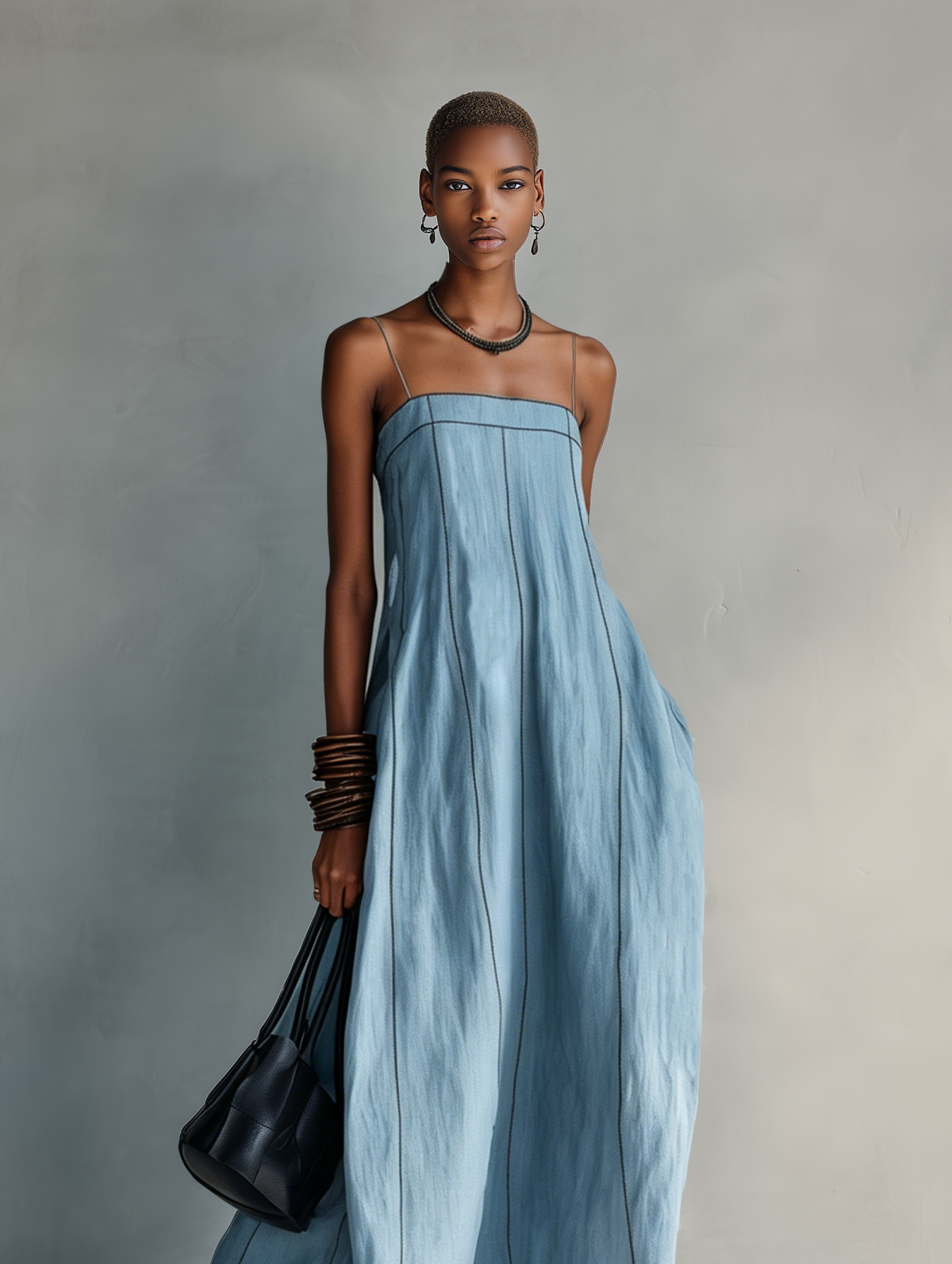 Alesia - Vestido Riviera de rayas elegantes