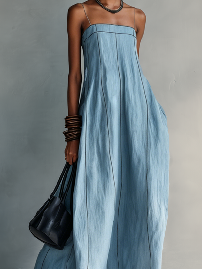 Alesia - Vestido Riviera de rayas elegantes