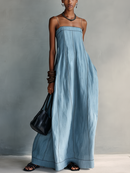 Alesia - Vestido Riviera de rayas elegantes