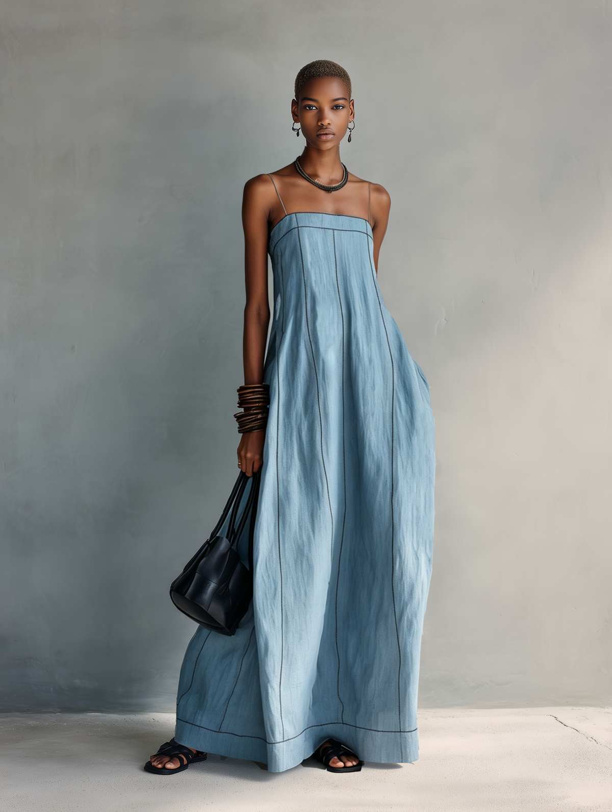 Alesia - Vestido Riviera de rayas elegantes