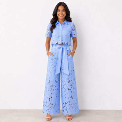 Carla - Conjunto de encaje floral