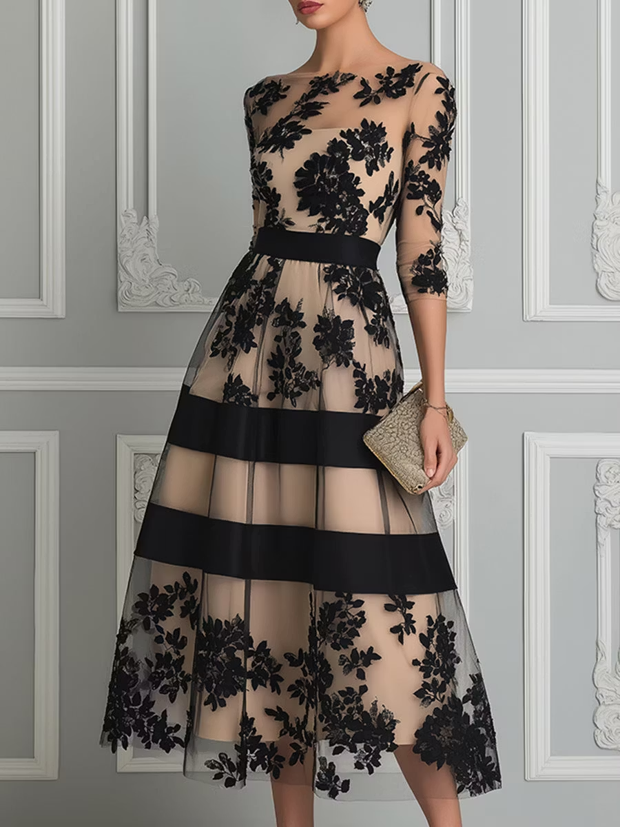 Ottilie - Vestido negro Étoile