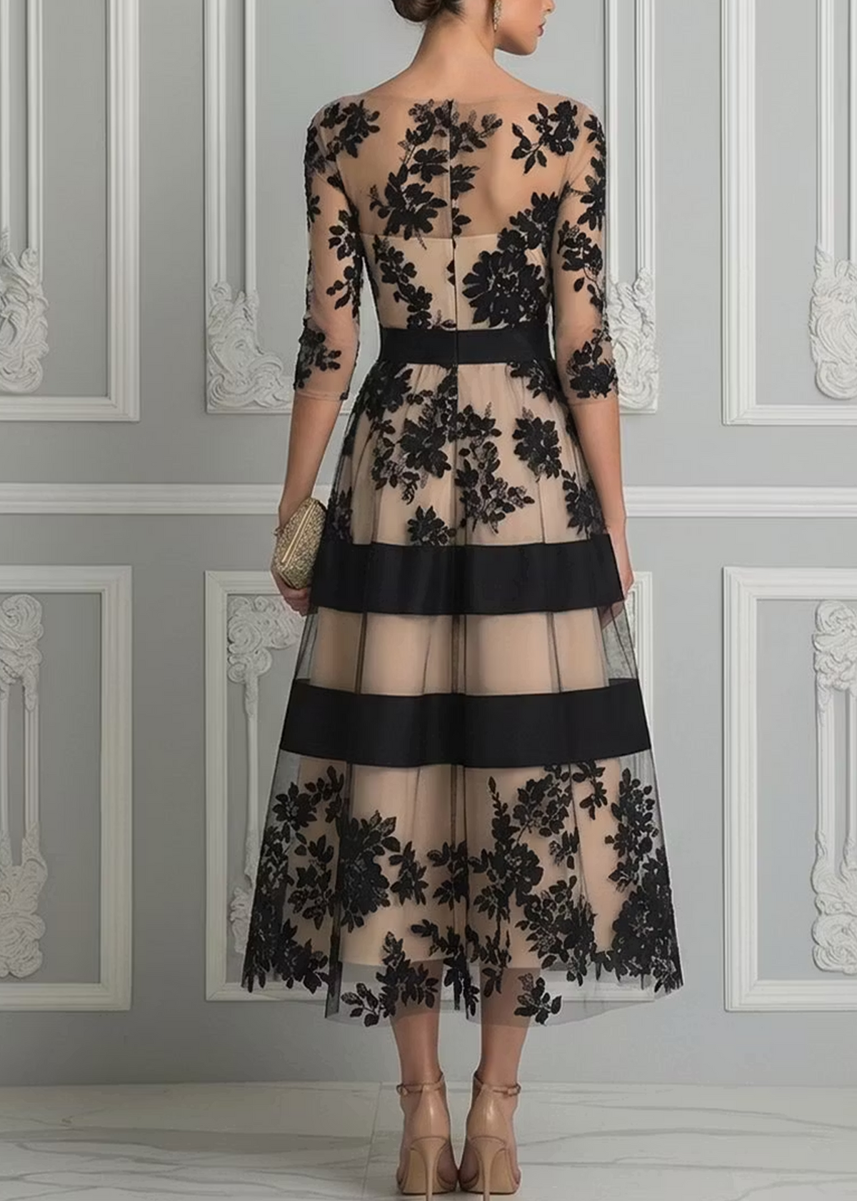 Ottilie - Vestido negro Étoile