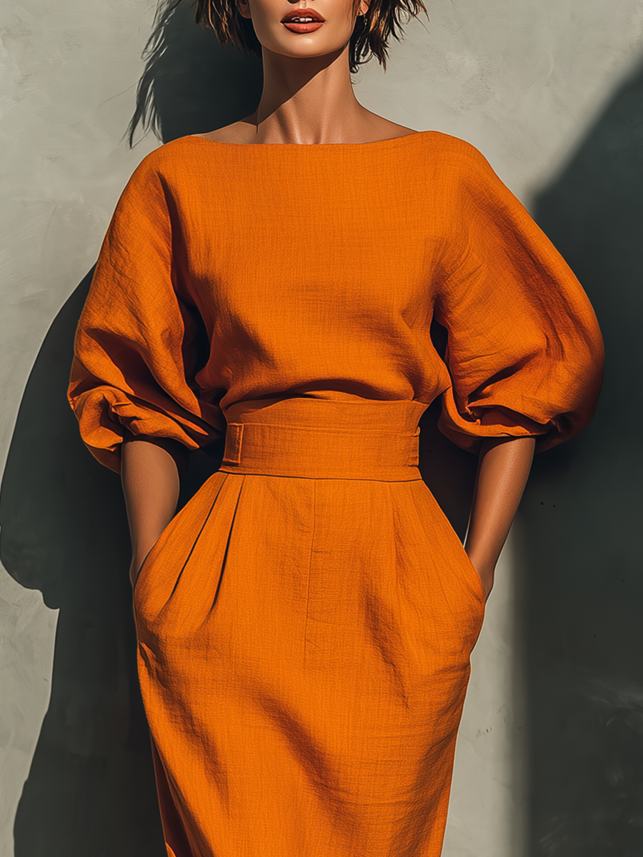 Cassandra - Vestido Arancio Soleil