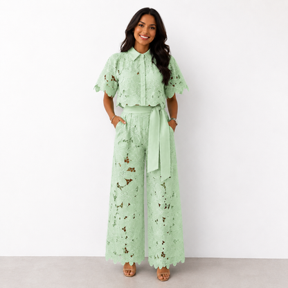Carla - Conjunto de encaje floral