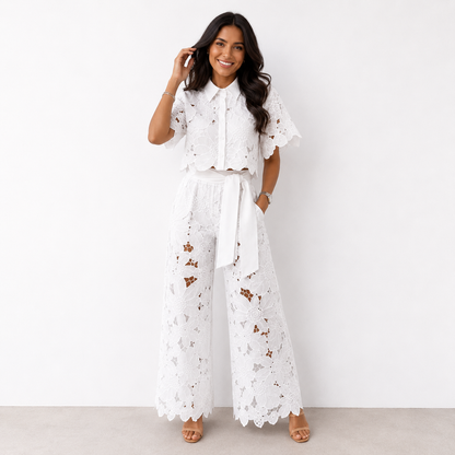 Carla - Conjunto de encaje floral