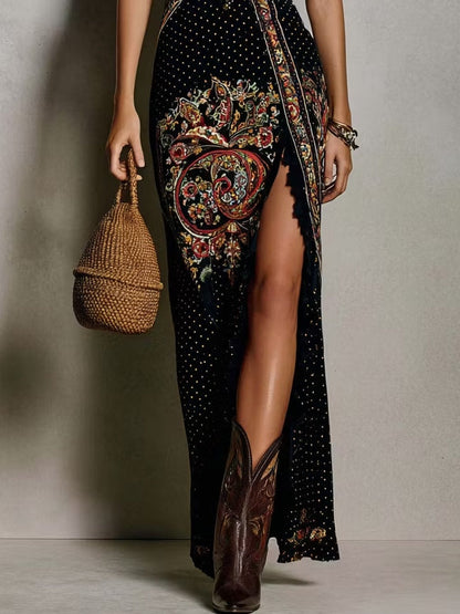 Sofía - Vestido bohemio con abertura lateral