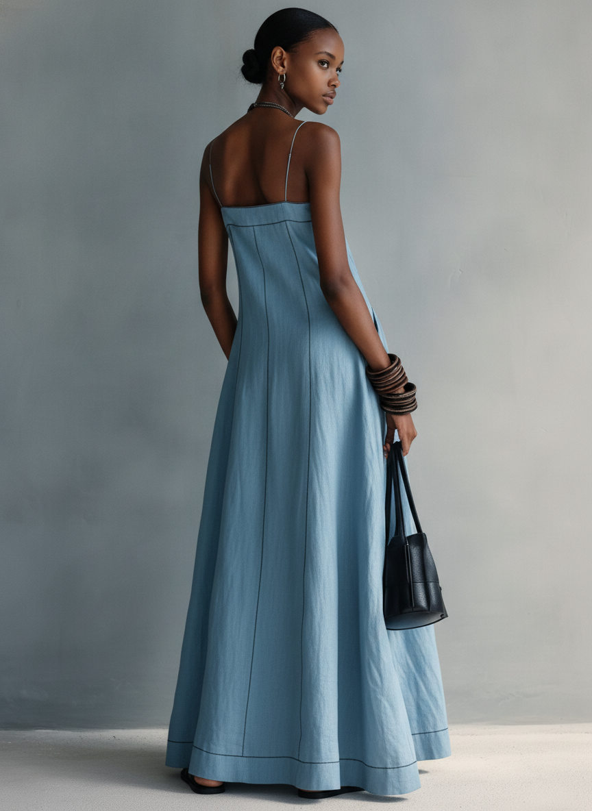 Alesia - Vestido Riviera de rayas elegantes
