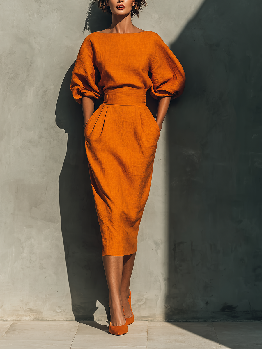 Cassandra - Vestido Arancio Soleil