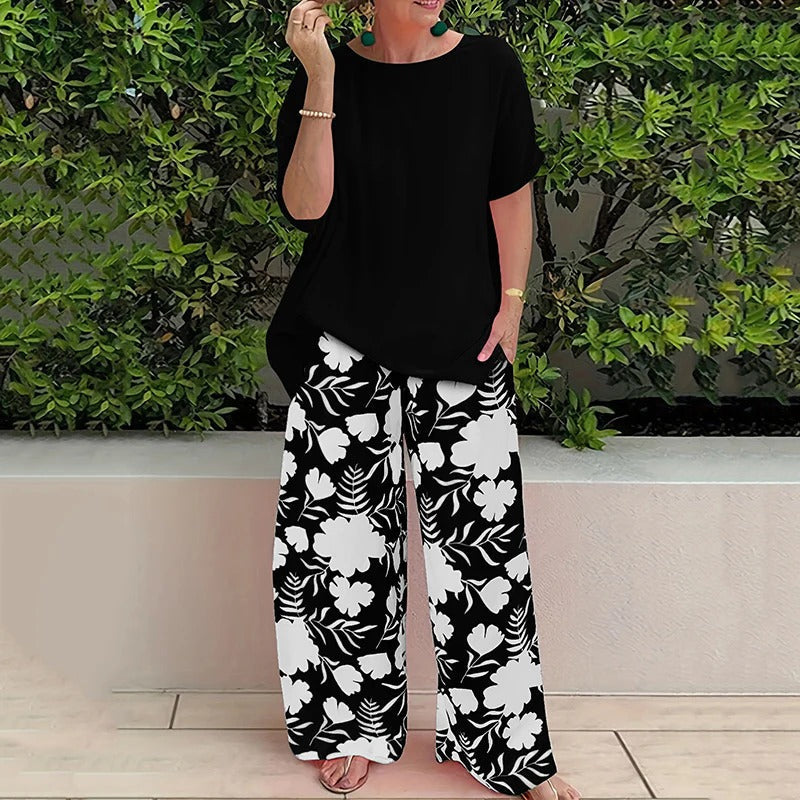 Maelira - Conjunto floral de dos piezas para el verano
