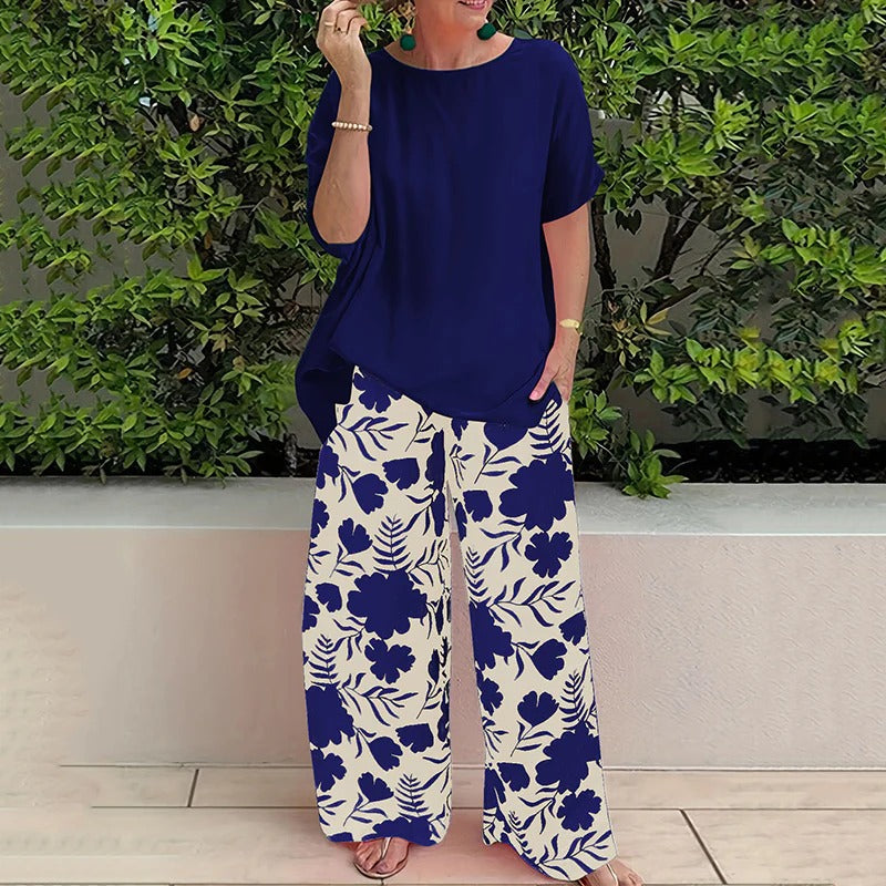 Maelira - Conjunto floral de dos piezas para el verano
