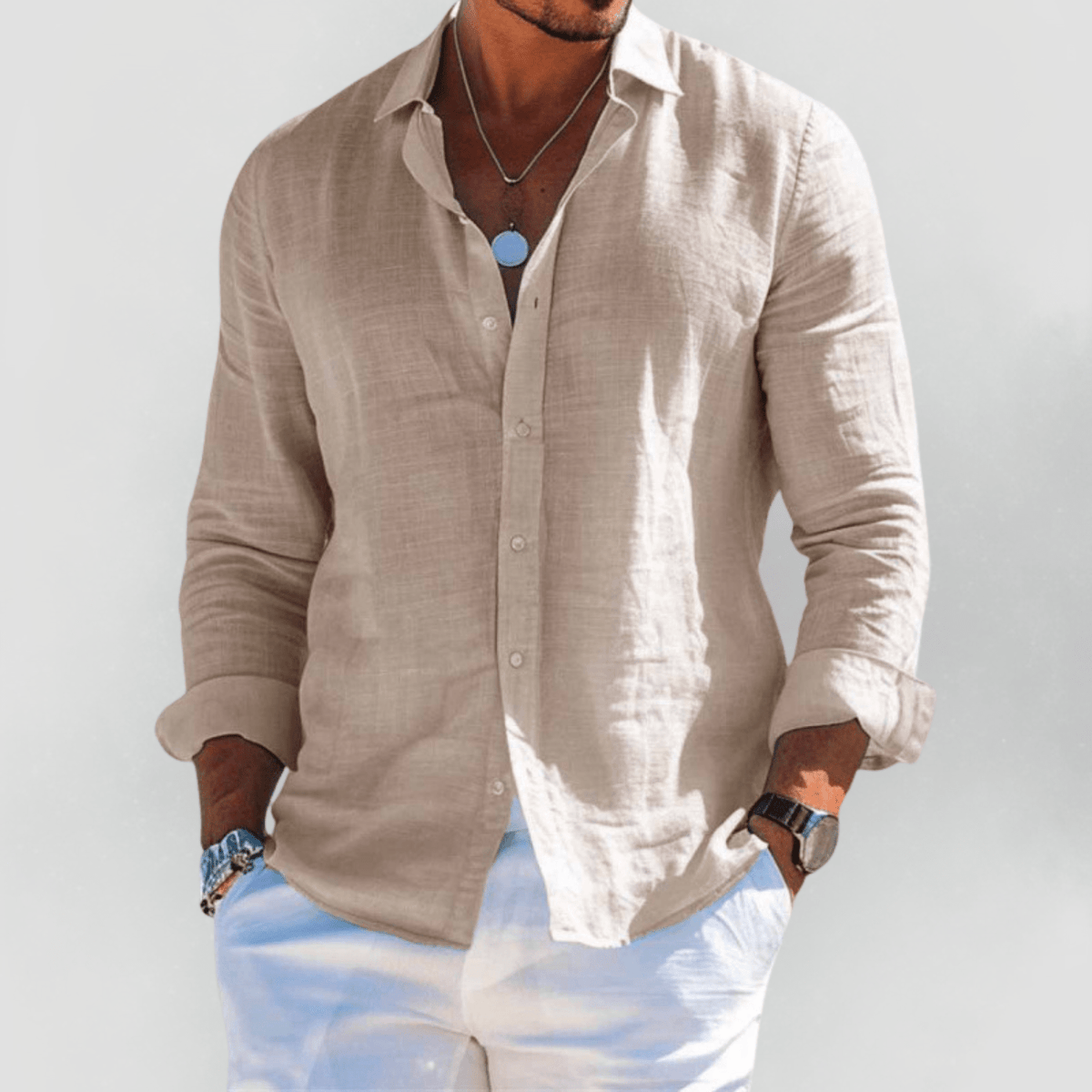 Kaelith - Camisa ligera de verano para hombre