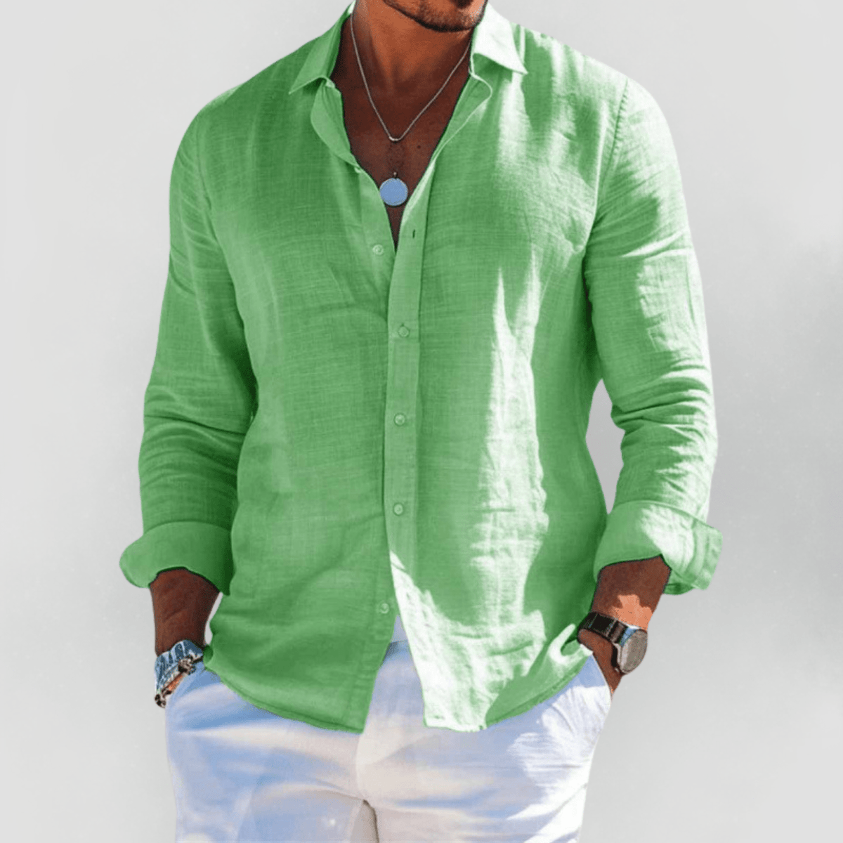 Kaelith - Camisa ligera de verano para hombre