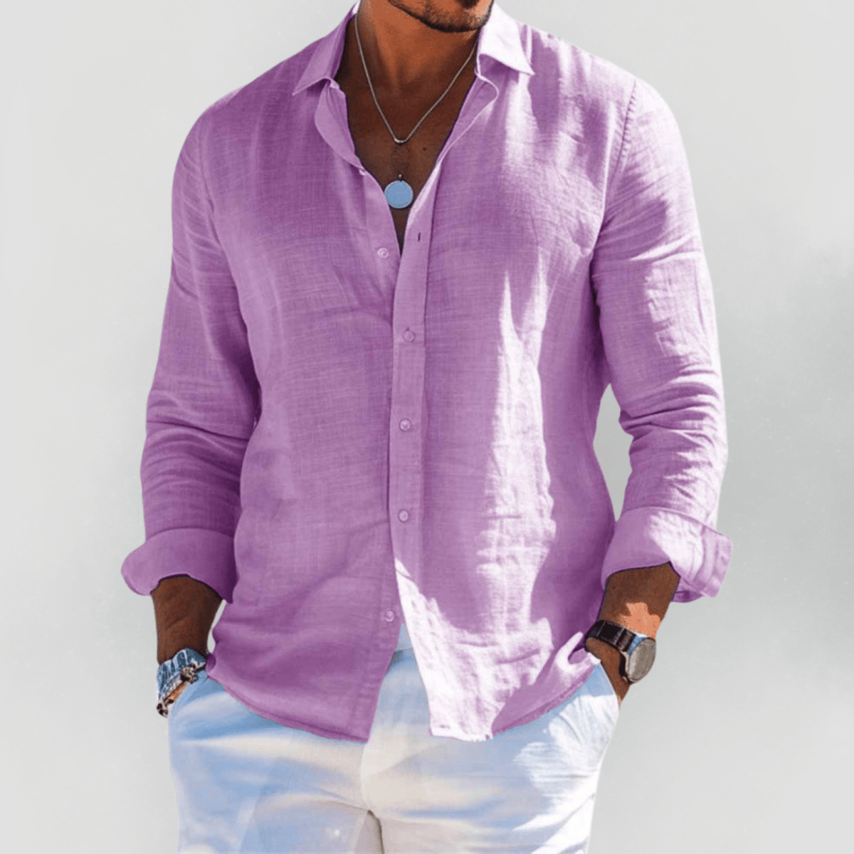 Kaelith - Camisa ligera de verano para hombre