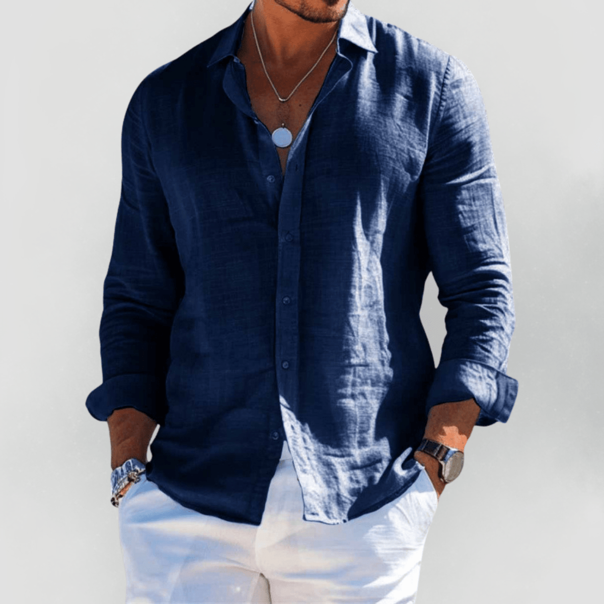 Kaelith - Camisa ligera de verano para hombre
