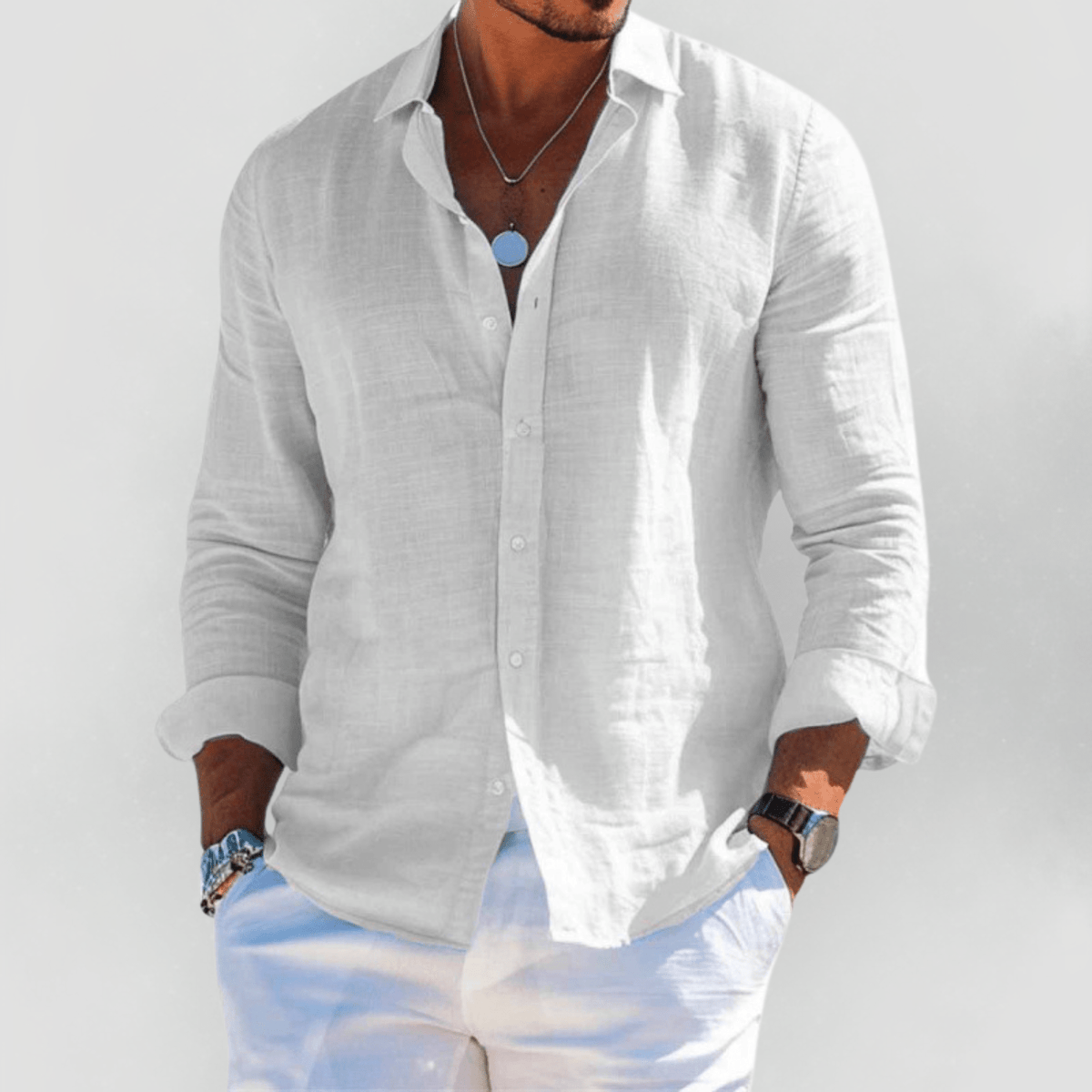 Kaelith - Camisa ligera de verano para hombre