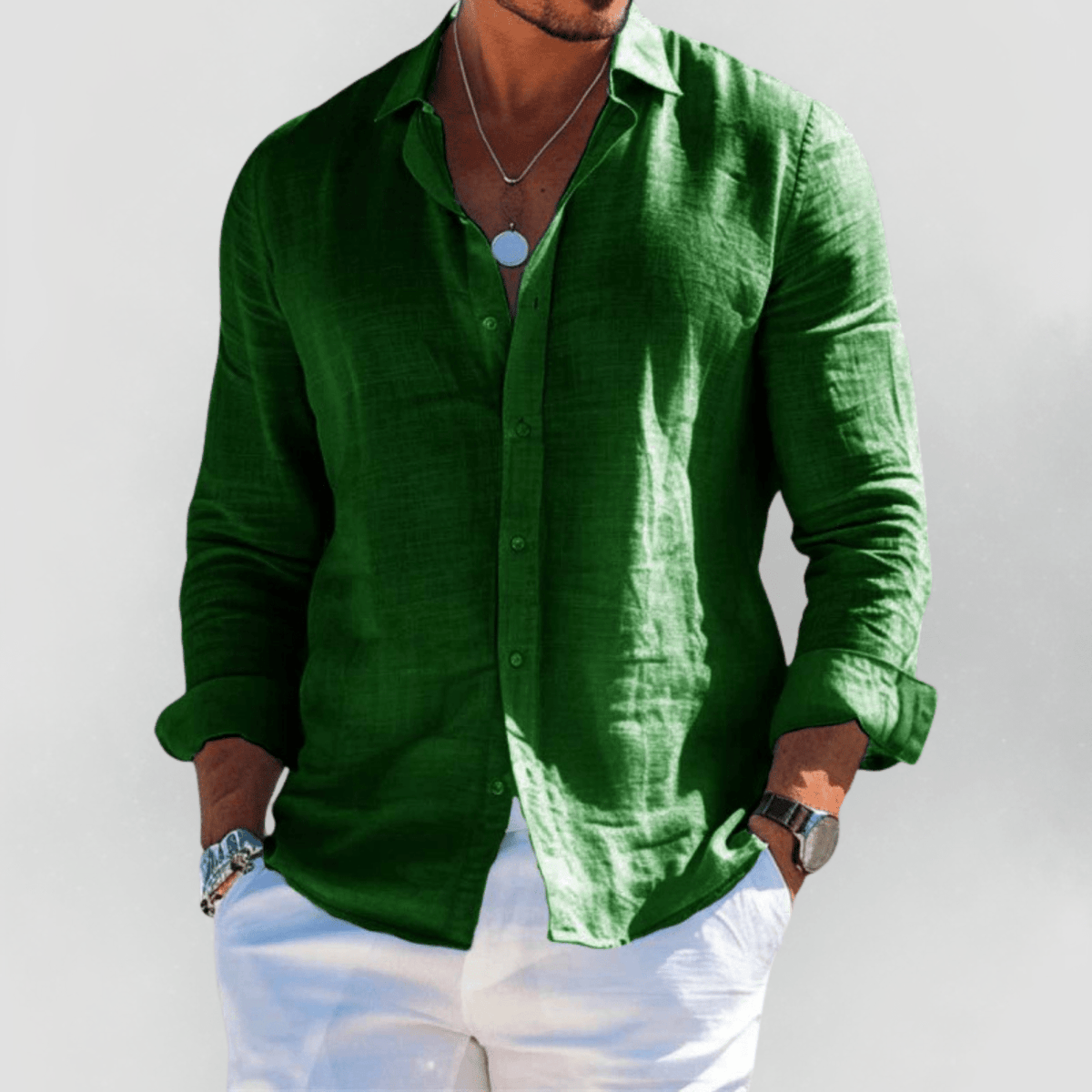 Kaelith - Camisa ligera de verano para hombre