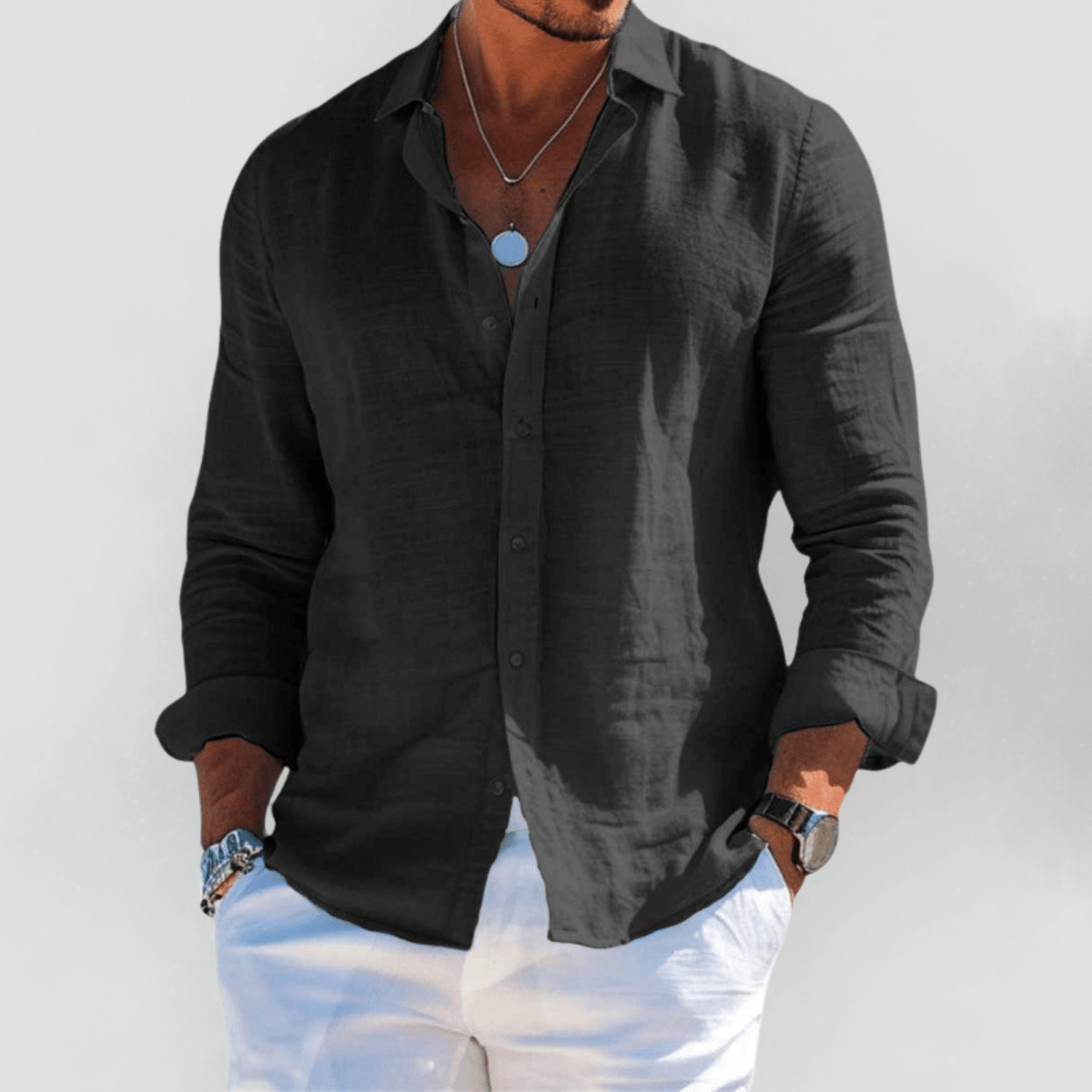 Kaelith - Camisa ligera de verano para hombre